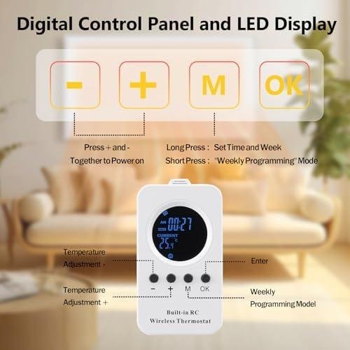 Stay Cozy & Safe: Our 1000W Infrared Heater Panel with Remote!