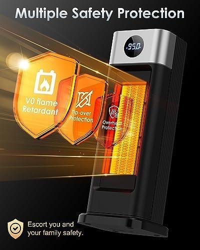 Stay Cozy with Our 1500W Space heater: Fast, Safe, & Portable!