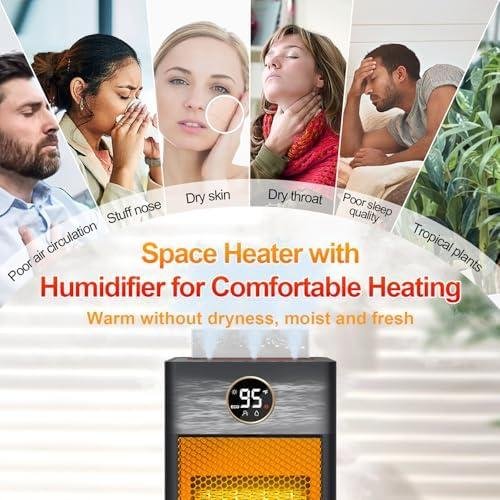 Stay Cozy with Our 3-in-1 Space Heater & Humidifier Combo!