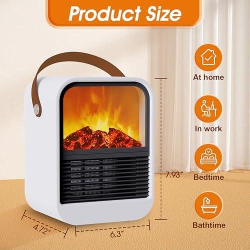 Let’s Cozy Up with Our Portable Mini Electric Fireplace Heater!