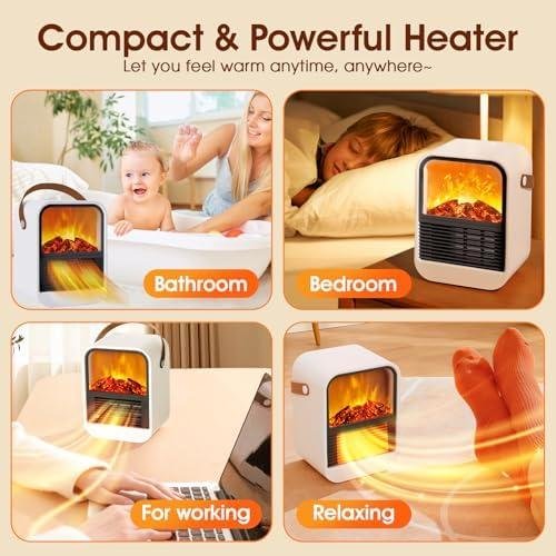 Let’s Cozy Up with Our Portable Mini Electric Fireplace Heater!