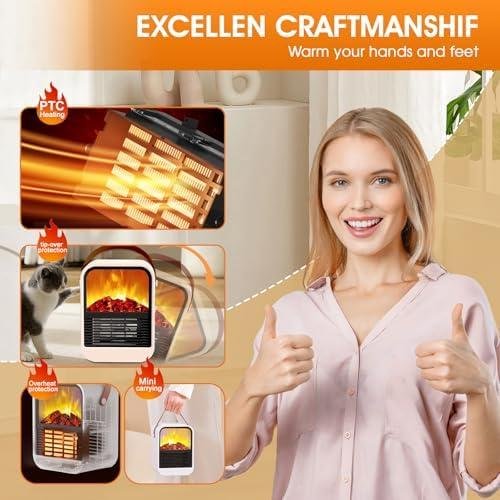 Let’s Cozy up with Our Portable Mini Electric Fireplace heater!