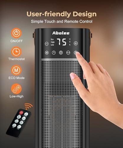 Stay Cozy with Our 1500W Space heater: Safe, Quiet, and Smart!