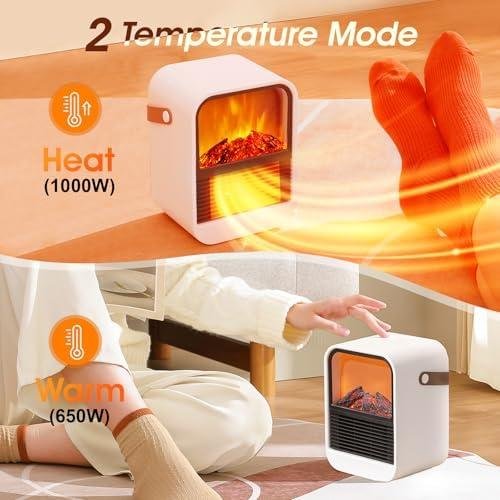 Let’s Cozy Up with Our Portable Mini Electric Fireplace Heater!