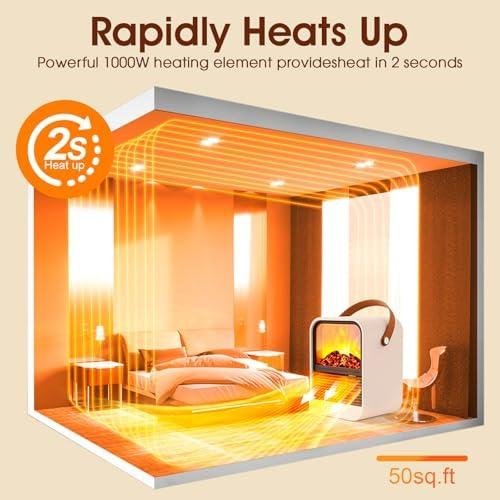 Let’s Cozy Up with Our Portable Mini Electric Fireplace heater!