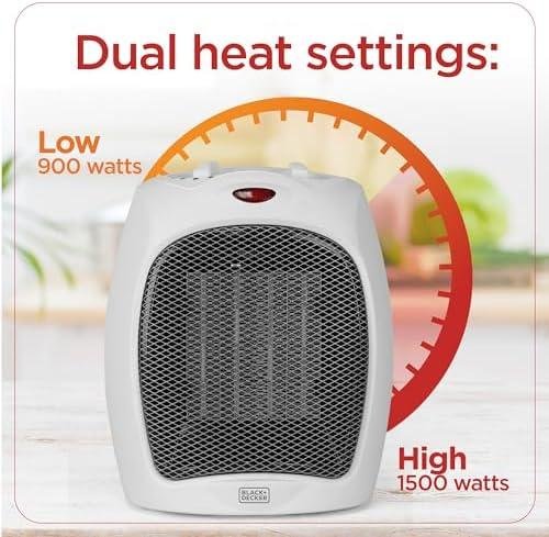 Stay Cozy Anywhere: Our BLACK+DECKER 1500W Mini Heater!