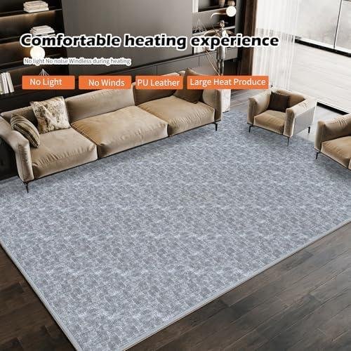 Stay Cozy Together: Our 120V Heated Rug with Easy Clean & Timer!