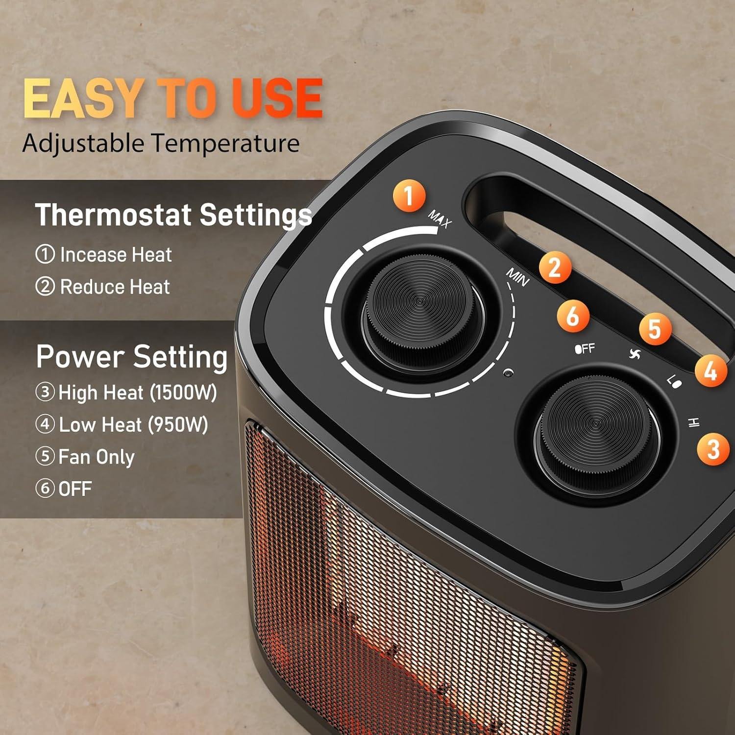 Stay Cozy Year-Round with Our Rintuf Mini Space Heater!