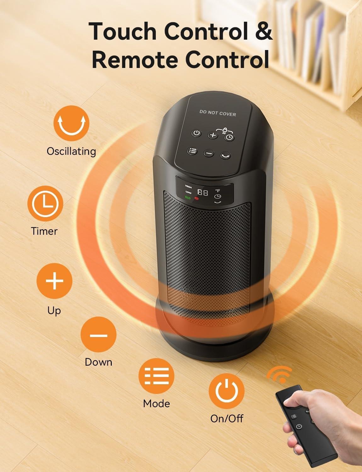 Stay Cozy with Our 1500W Portable Space Heater: Safe, Smart, Stylish!