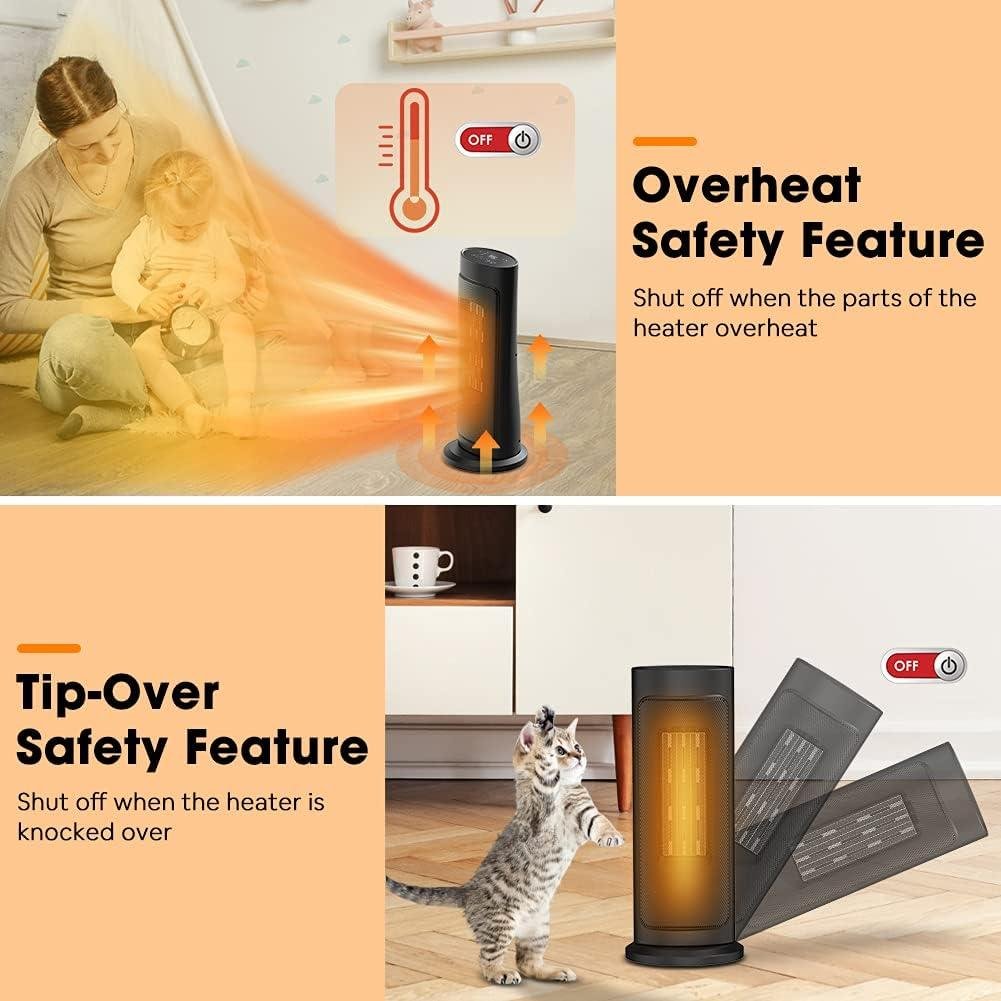 Stay Cozy Together: Our LifePlus 50° Oscillating Space Heater!