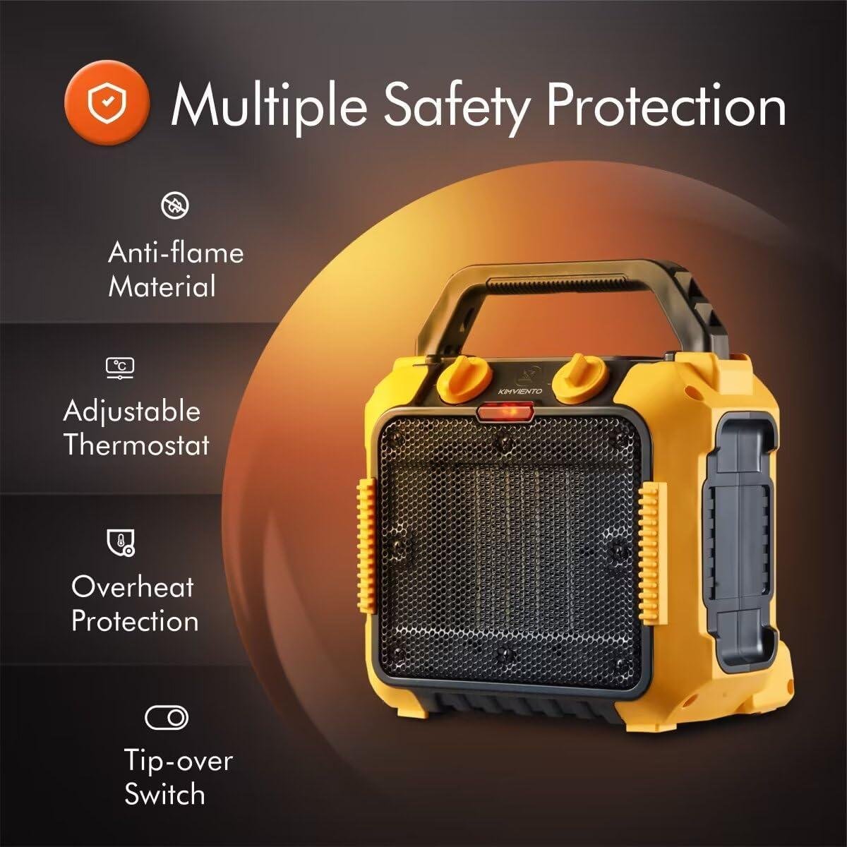 Stay Cozy Together: Our Portable Space Heater with Safety Features!