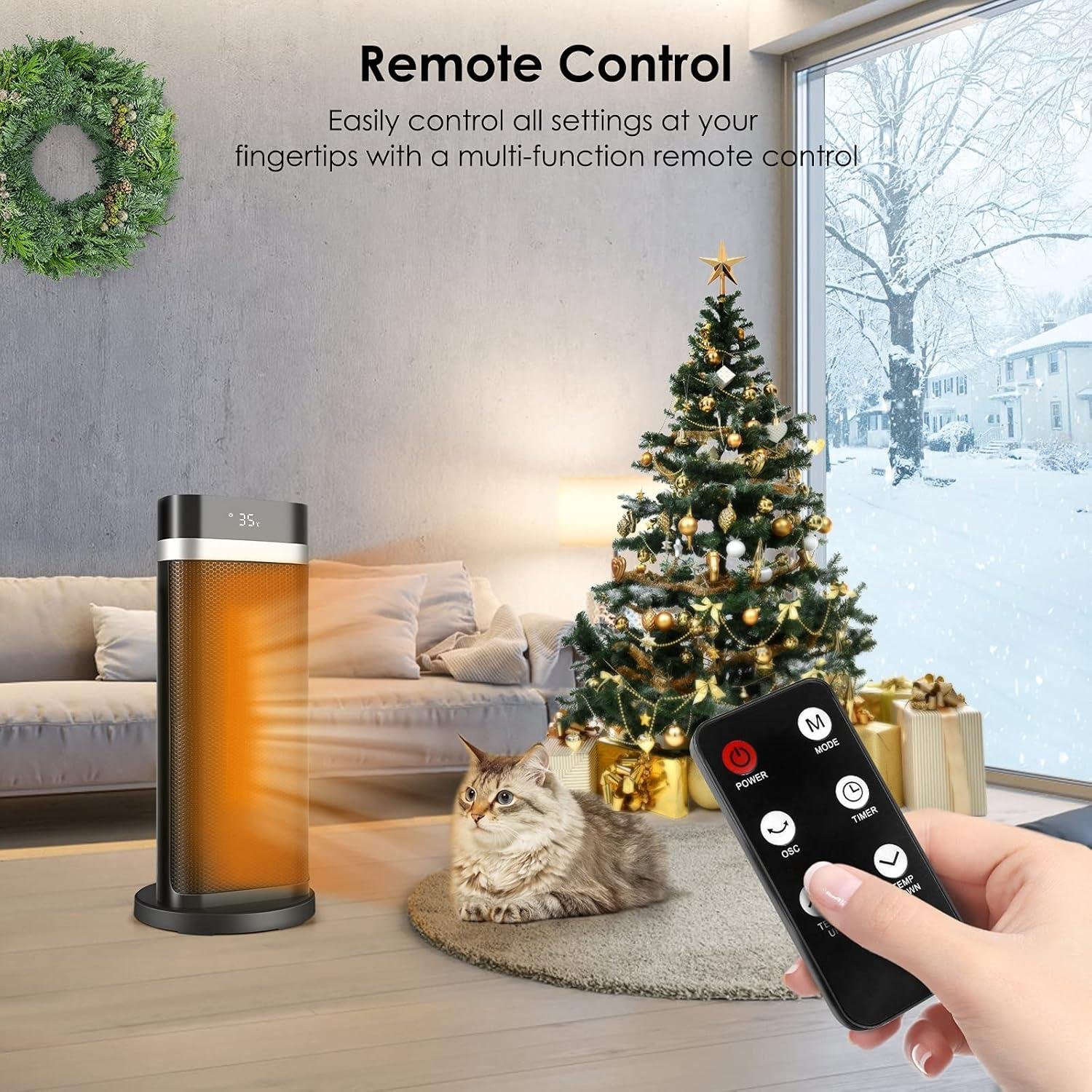 Stay Cozy This Winter: Our 1500W Oscillating space Heater!