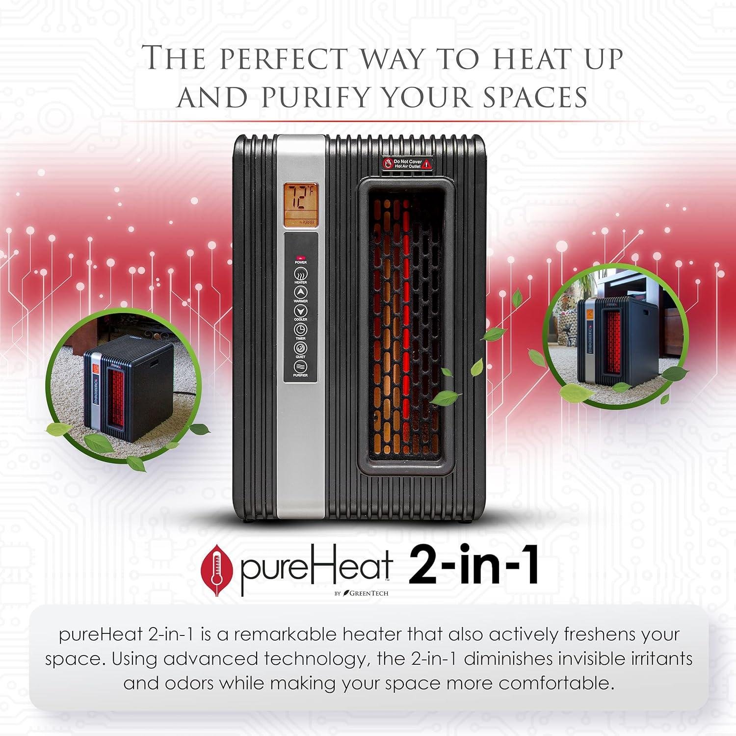 Stay Warm & Breathe clean: Our GreenTech pureHeat 2-in-1!
