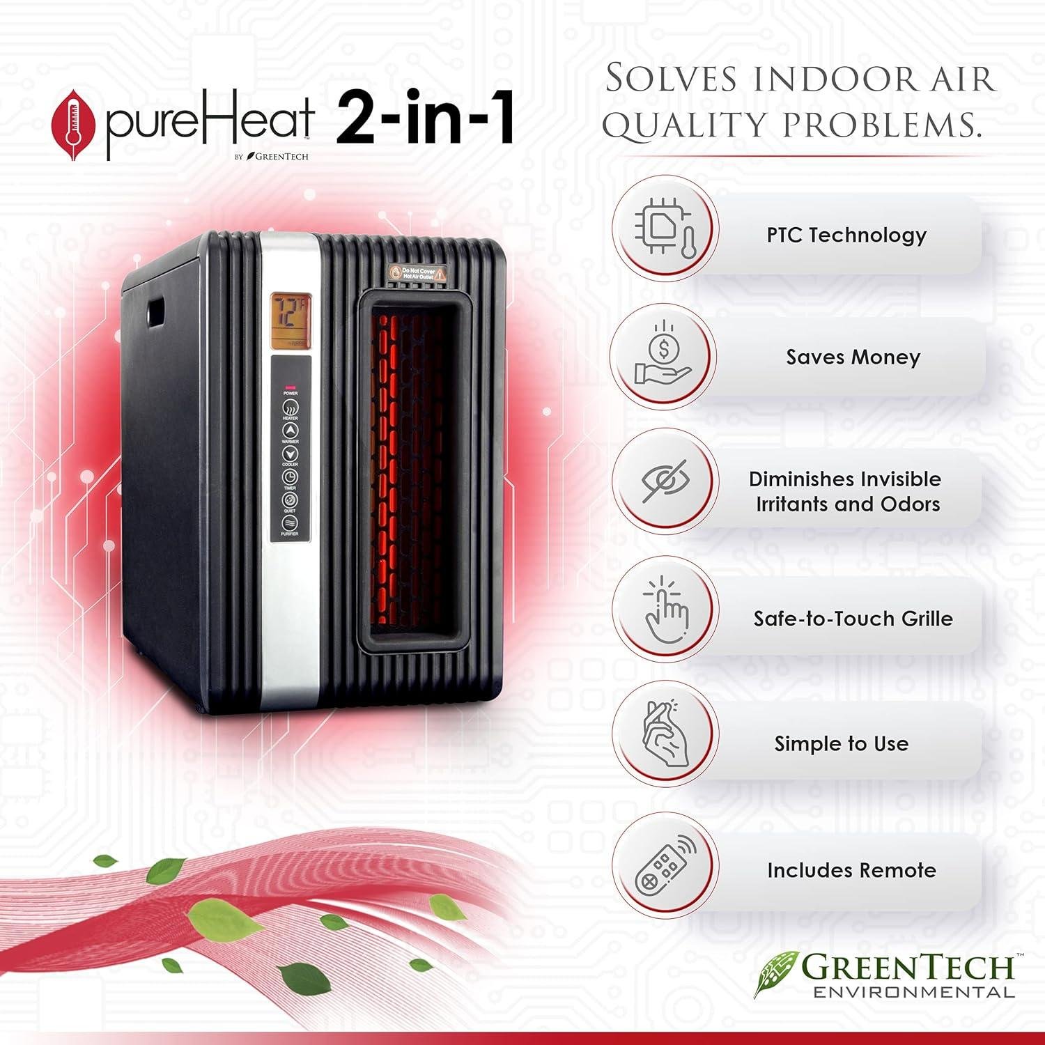 Stay Warm & Breathe Clean: Our GreenTech pureHeat 2-in-1!