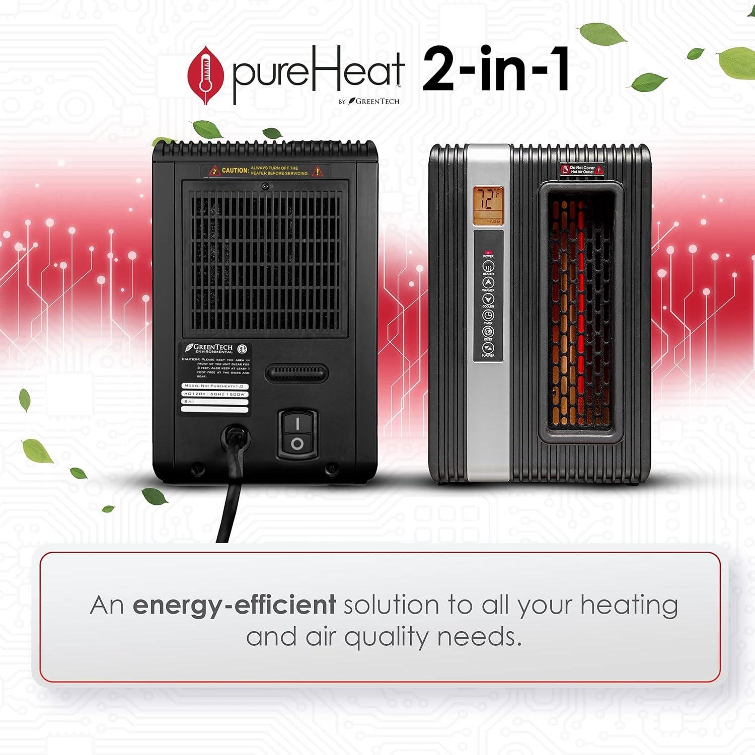 Stay Warm & Breathe Clean: Our GreenTech pureHeat 2-in-1!