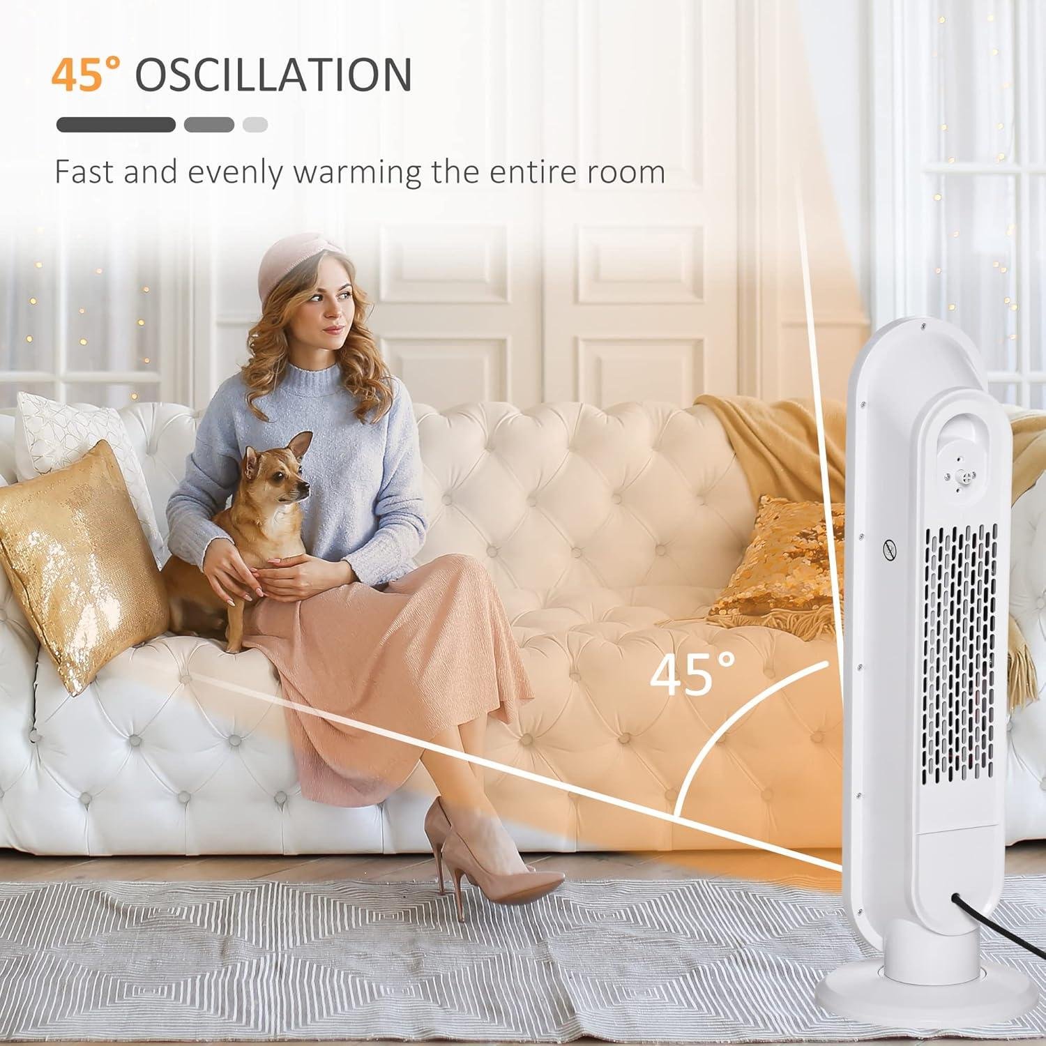 Stay Cozy with Us: Explore the HOMCOM Ceramic Tower Heater!