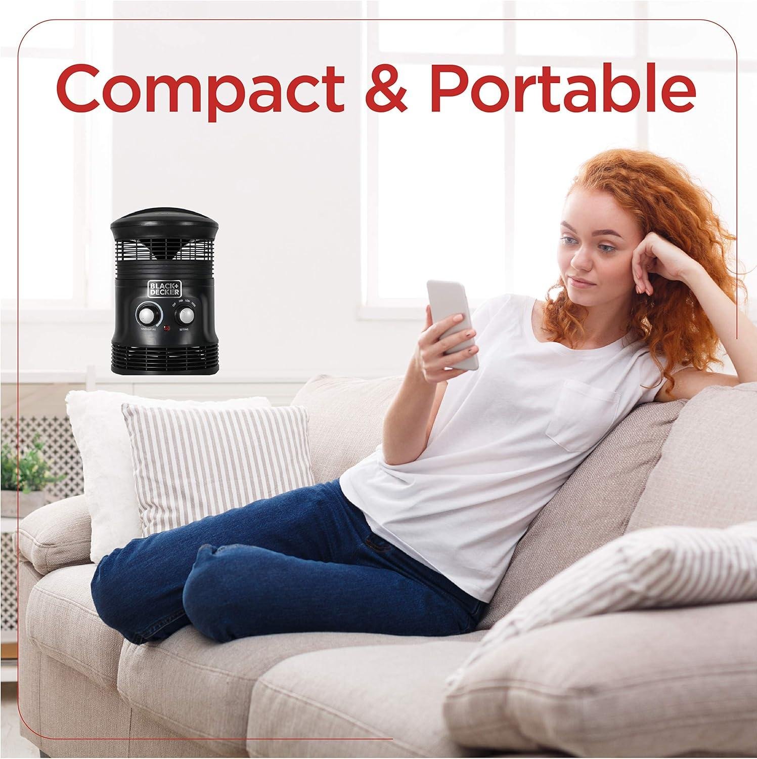 stay Cozy Anywhere: Our BLACK+DECKER 360° Heater Fan Combo!