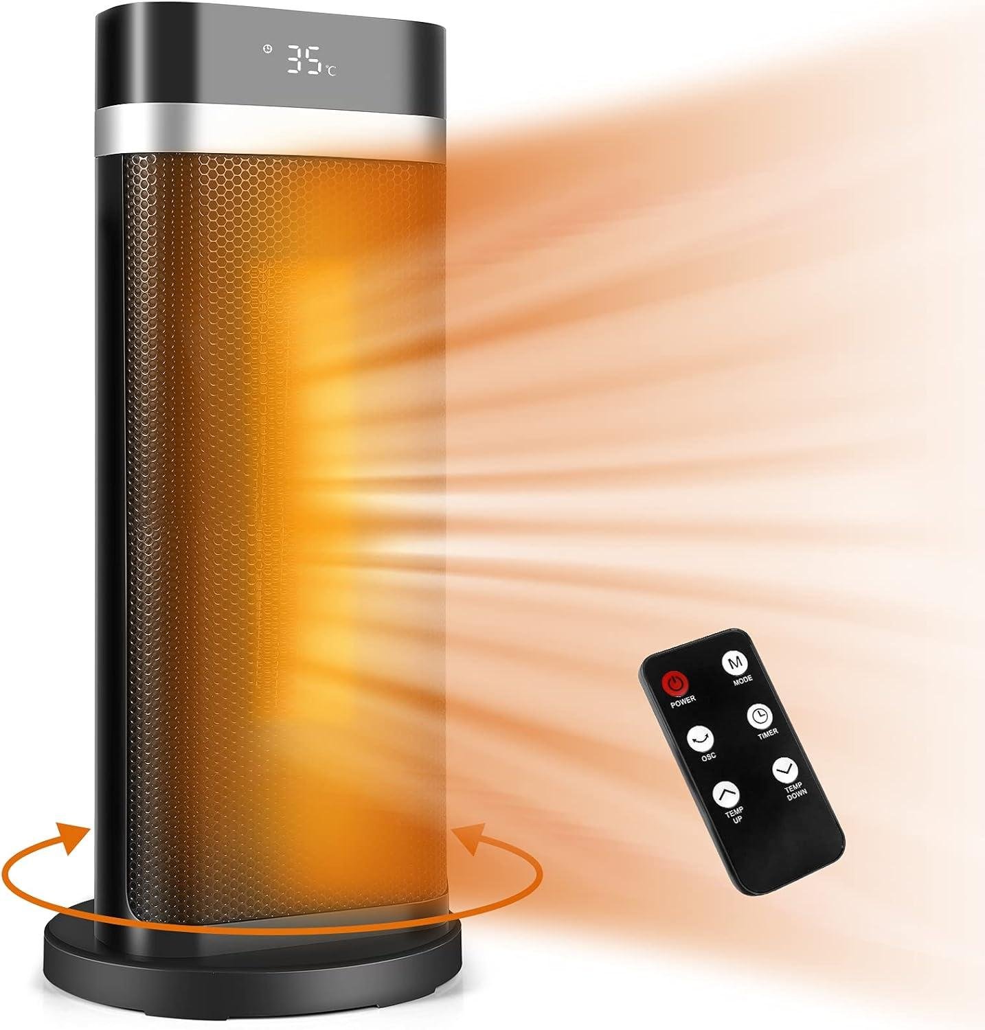 Stay Cozy This Winter: our 1500W Oscillating Space Heater!
