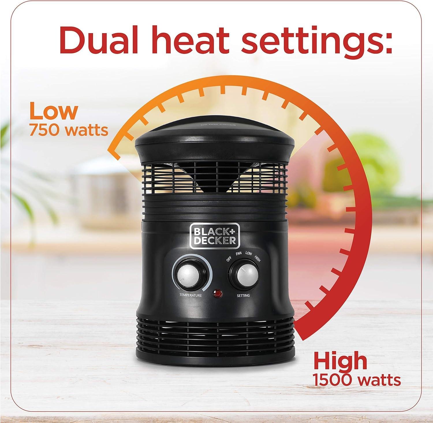 Stay Cozy Anywhere: Our BLACK+DECKER 360° Heater Fan Combo!