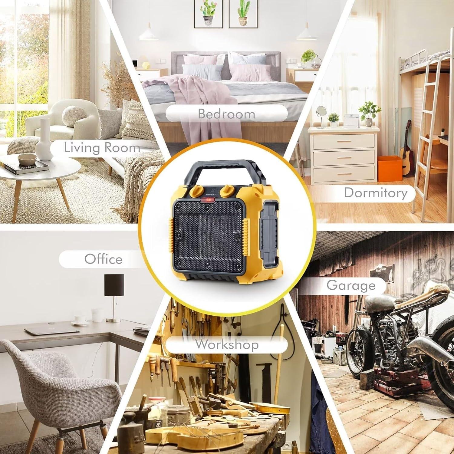 Stay Cozy Together: Our Portable Space Heater with Safety Features!