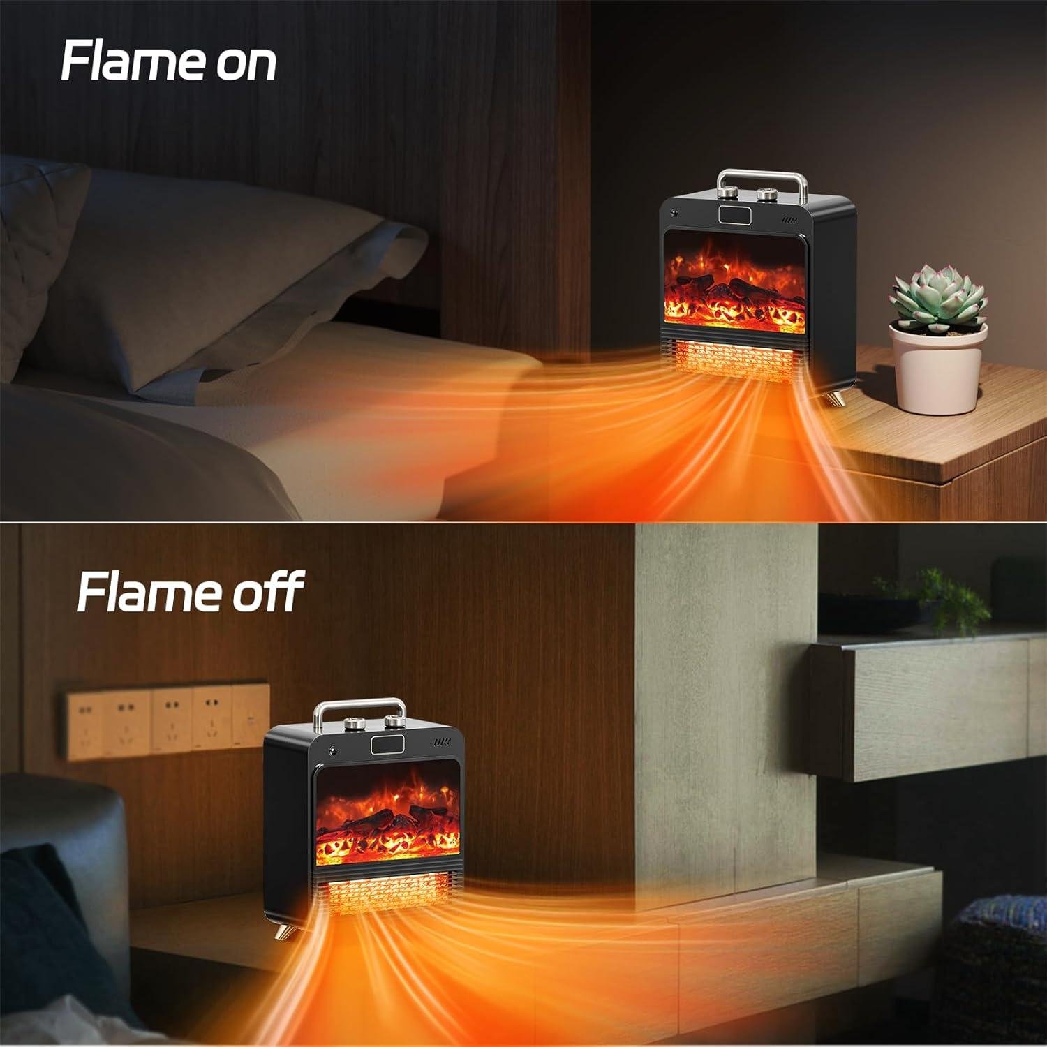 Feel cozy with Our 3-IN-1 Electric Fireplace Heater – Realistic Flames & Quick Heat!
