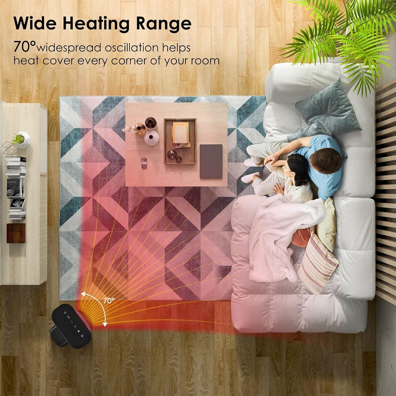 Stay Cozy This Winter: Our 1500W Oscillating Space Heater!