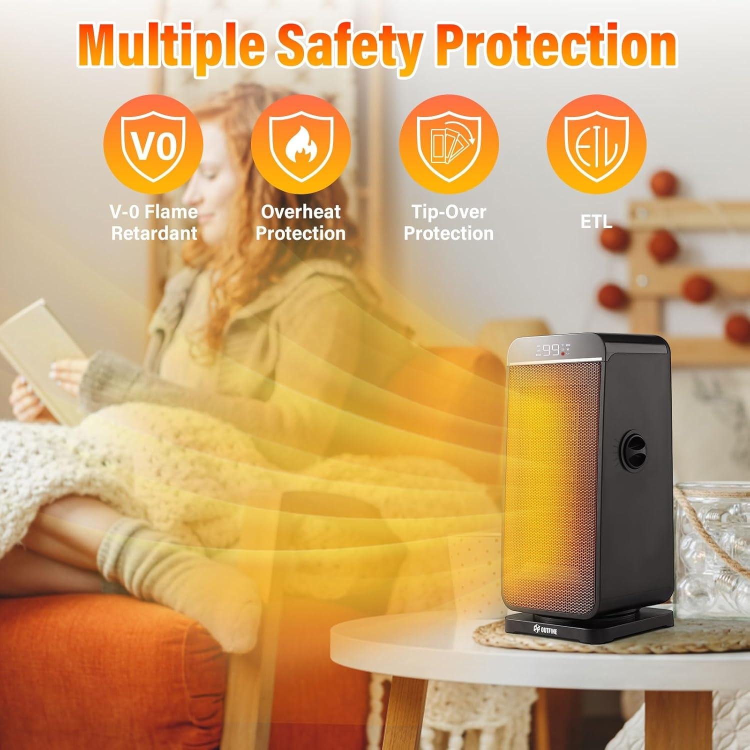 Stay Cozy with OUTFINE: Our 1500W Portable Space Heater