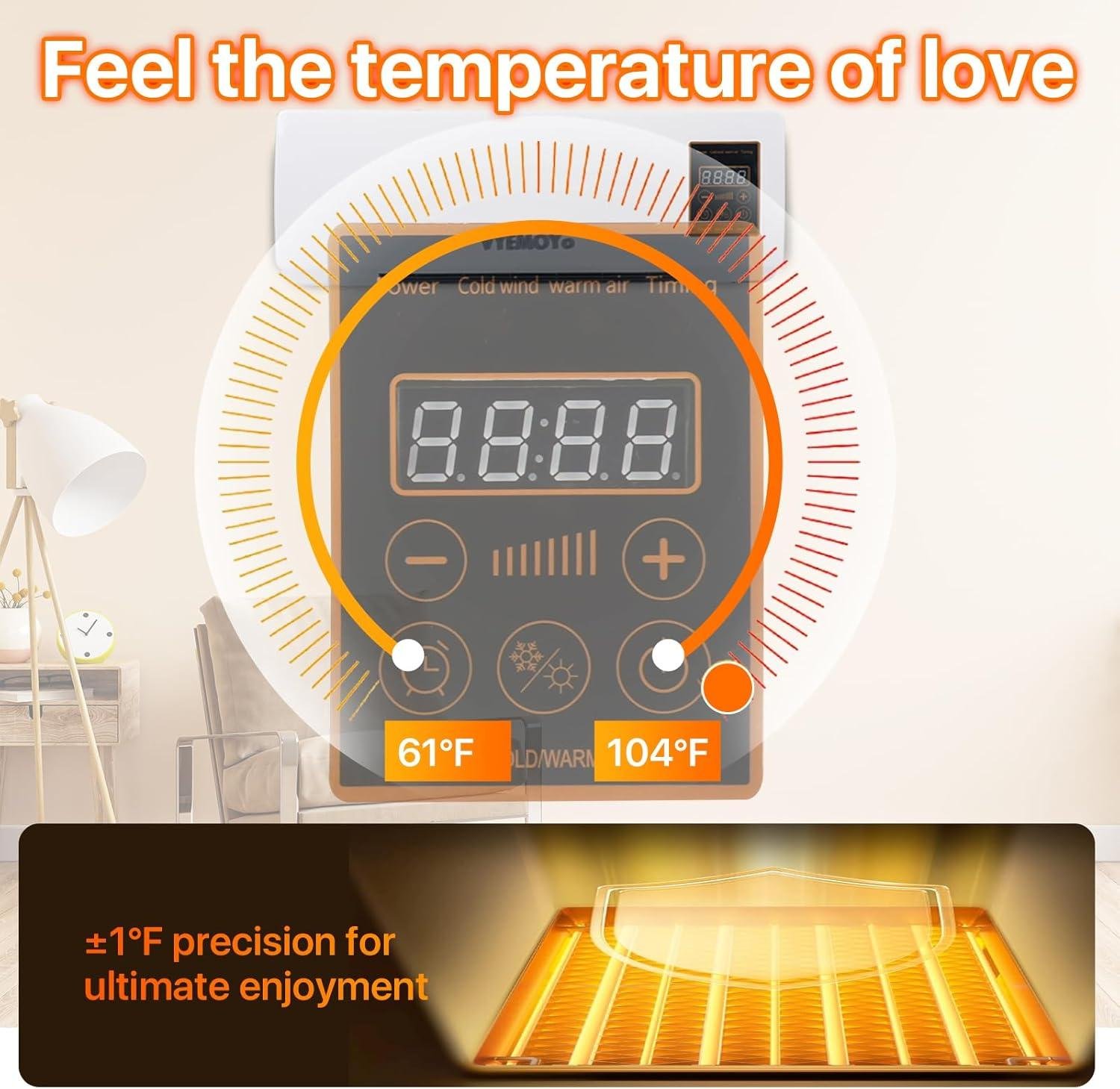 Let's Discover Our 1400W Wall Space Heater for Instant Warmth!