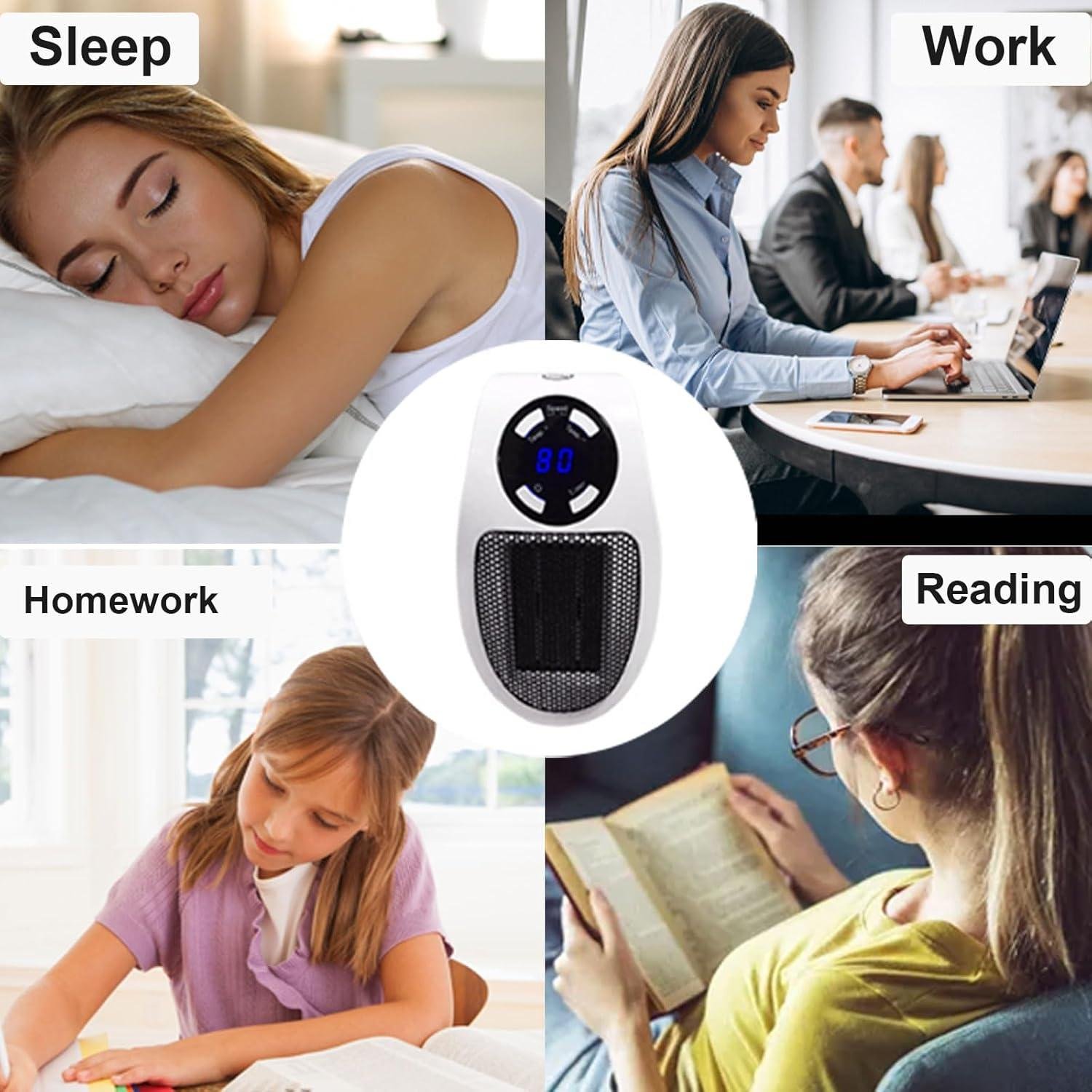 Stay cozy Anywhere: Our Compact 500W Plug-In Heater!