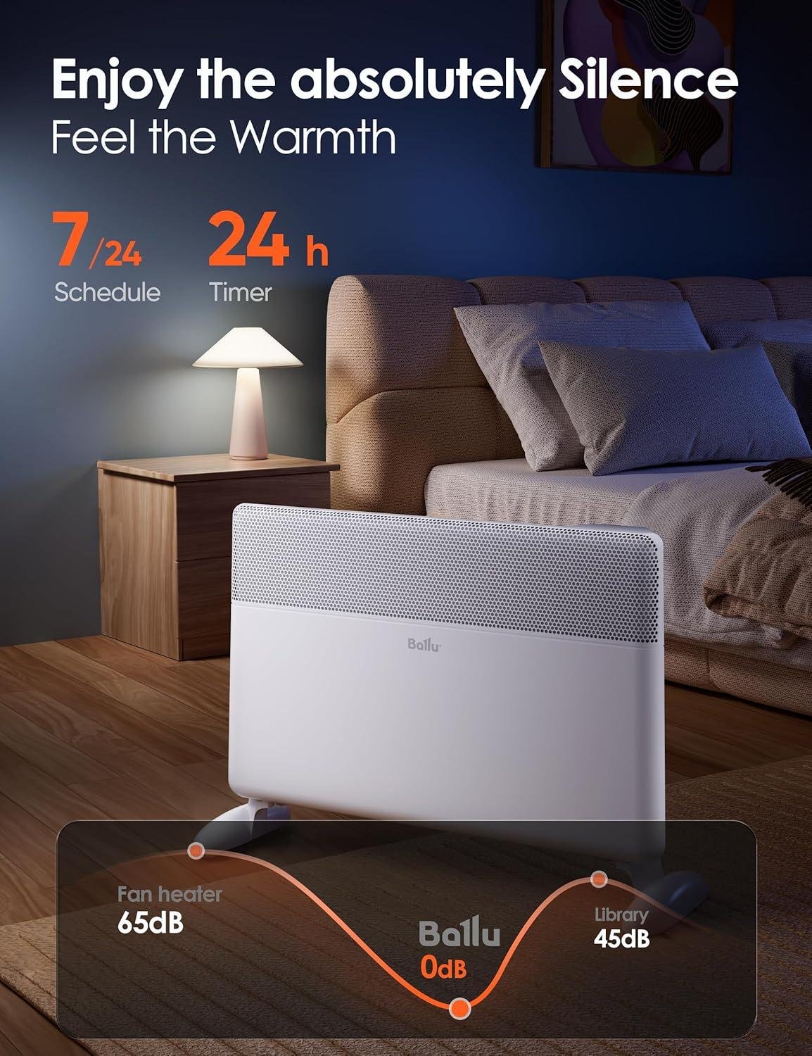 Stay cozy with Us: discover the Ballu 1500W Smart space Heater!