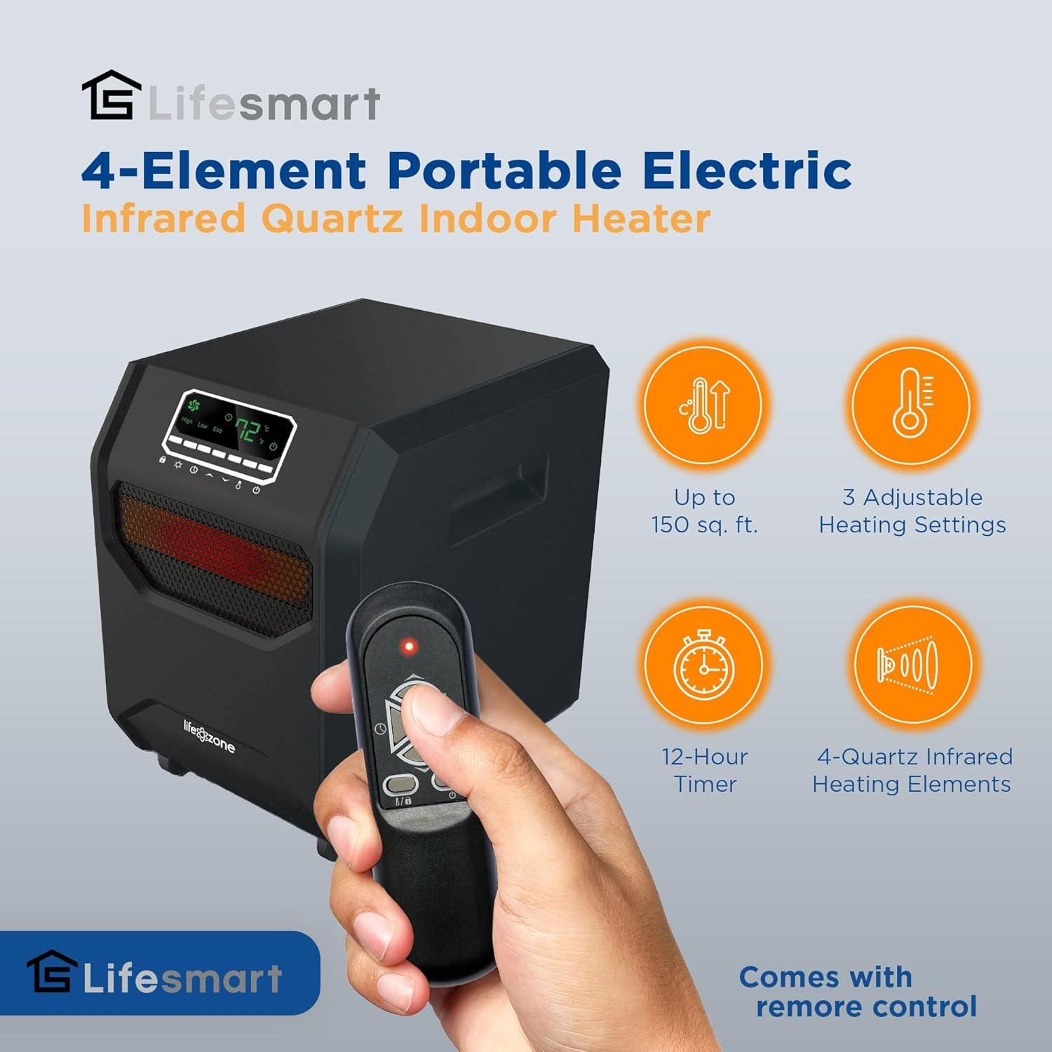 Stay Cozy Together: Our Lifesmart 4-Element Infrared Heaters!