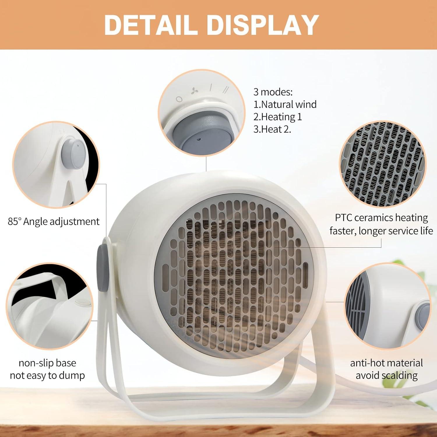 stay Cozy Anywhere: Our fast-Heating Mini Space Heater!