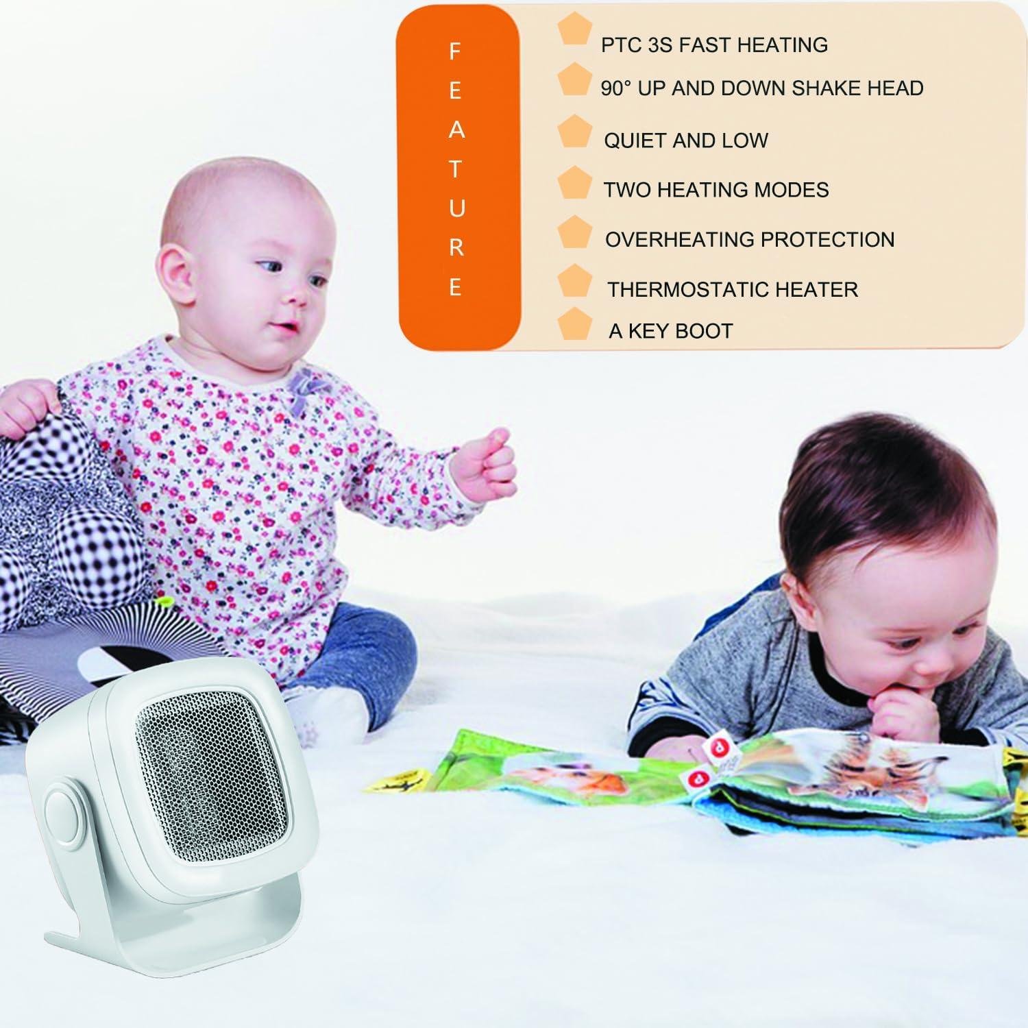 Stay Cozy with Our Compact PTC Space Heater for Home & Office!