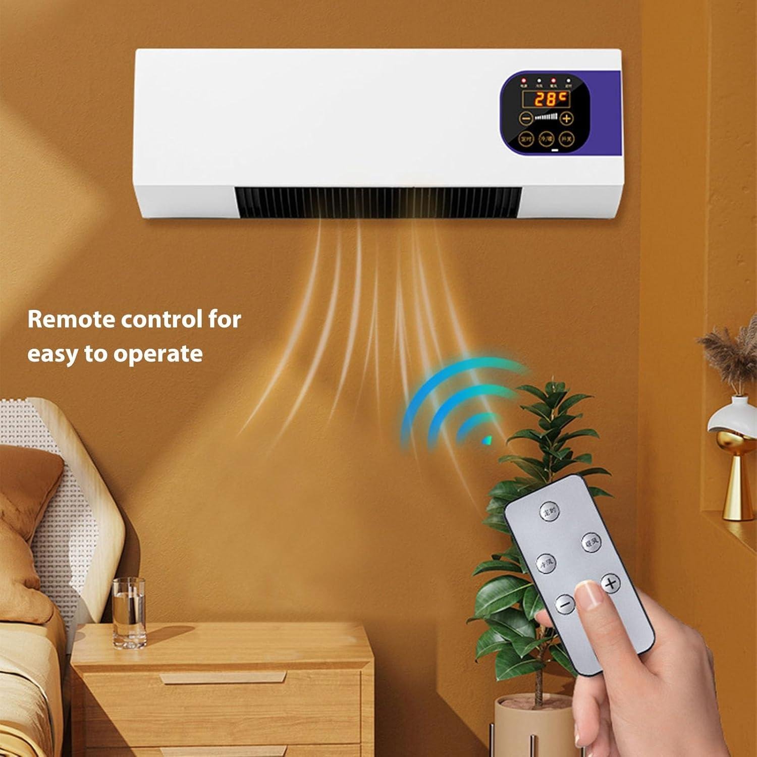 Stay Cozy Year-Round with Our Mini Wall-Mounted Heater & Cooler!