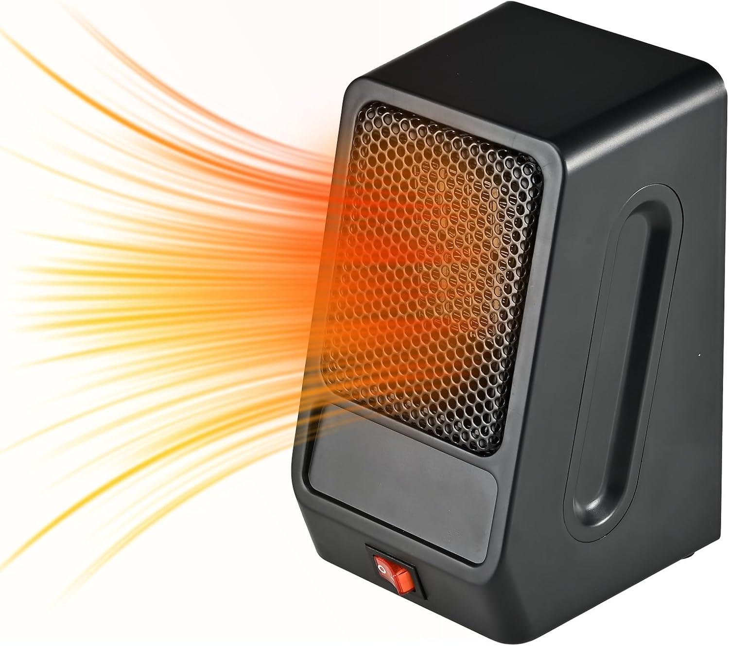 Stay Cozy Anywhere: Our 400W Compact Ceramic Heater with Safety Features