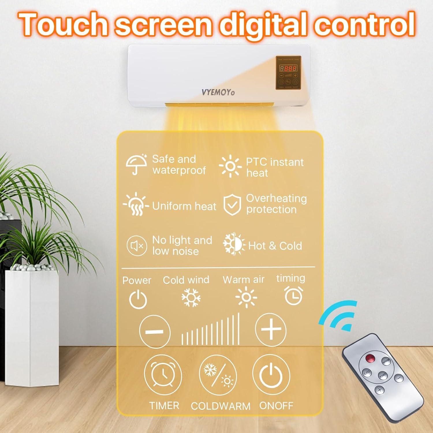 Let's Discover Our 1400W Wall Space Heater for Instant Warmth!