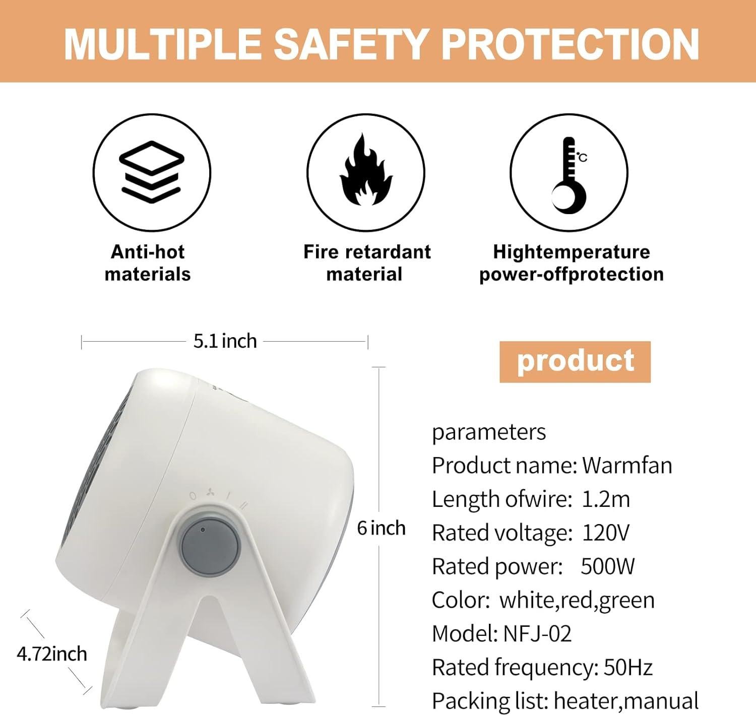 Stay Cozy Anywhere: Our Fast-Heating Mini Space Heater!