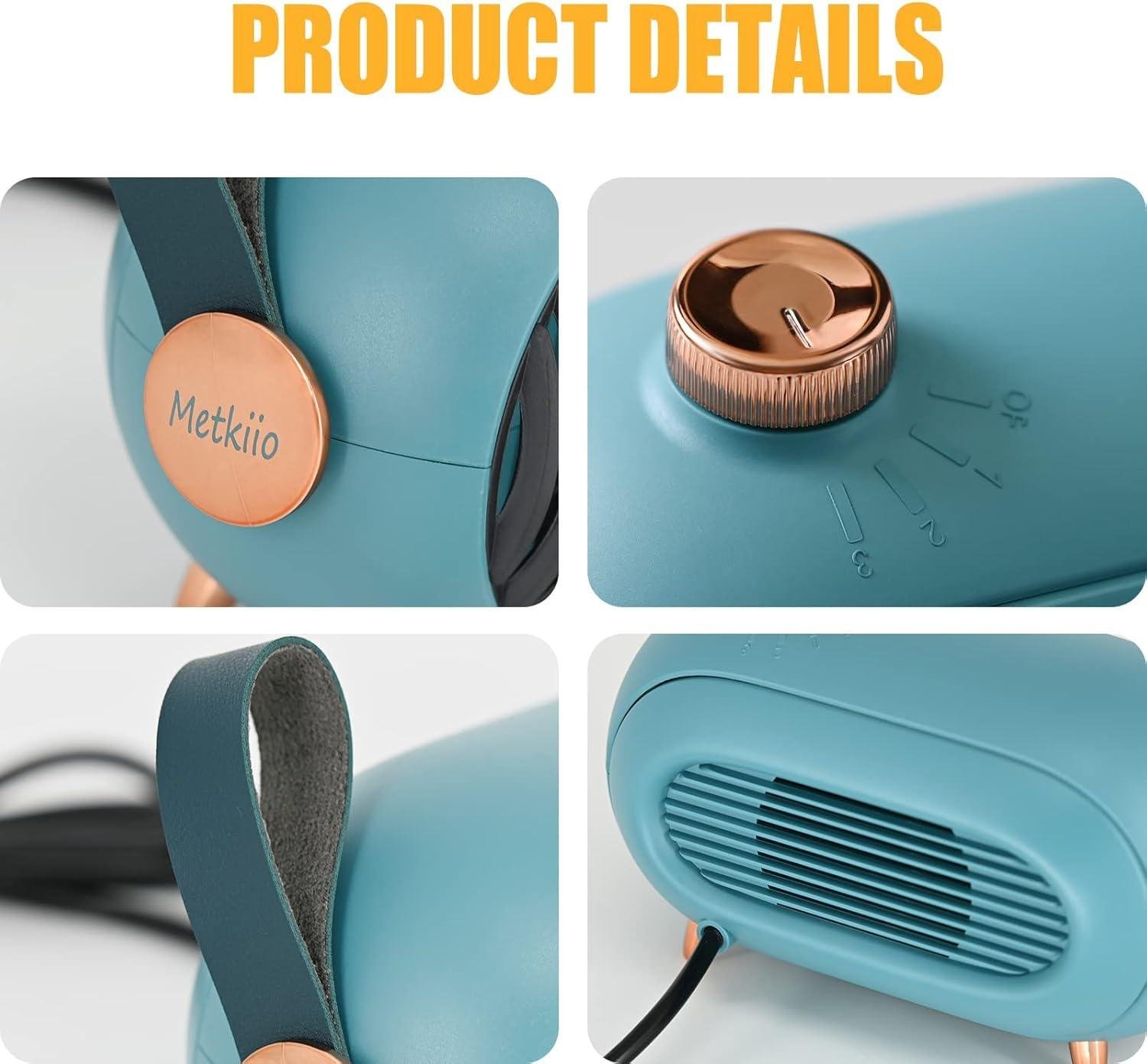Stay Cozy with our Retro Mini Space Heater - Safe & Stylish!