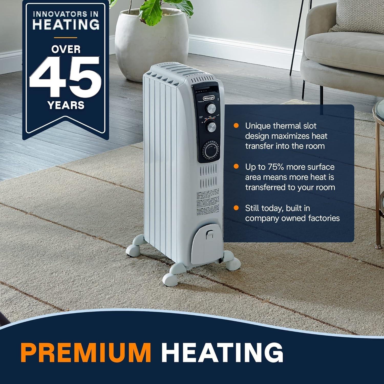 Stay Cozy with Our 1,500W Portable Radiator Heater this Winter!