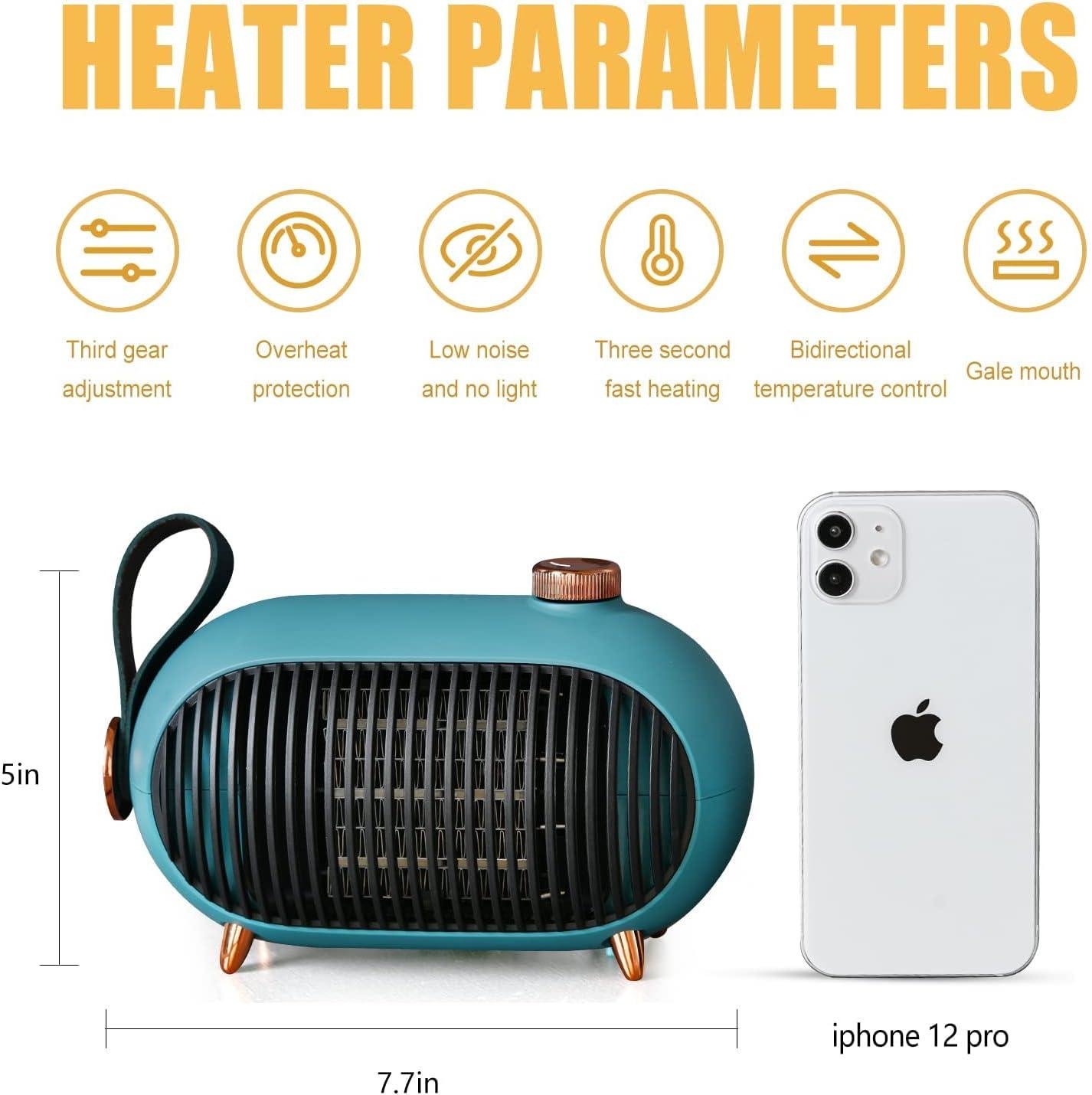 Stay Cozy with Our Retro Mini Space Heater - Safe & Stylish!