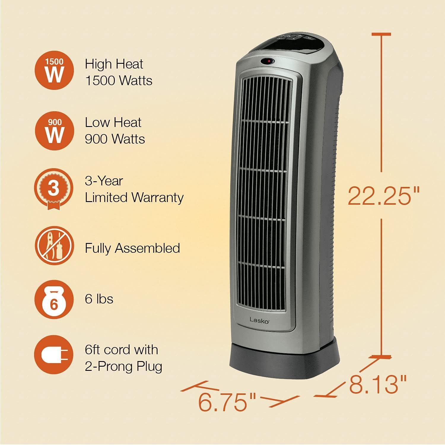 Stay Cozy Together: our Lasko Ceramic Heater with Remote & Timer!