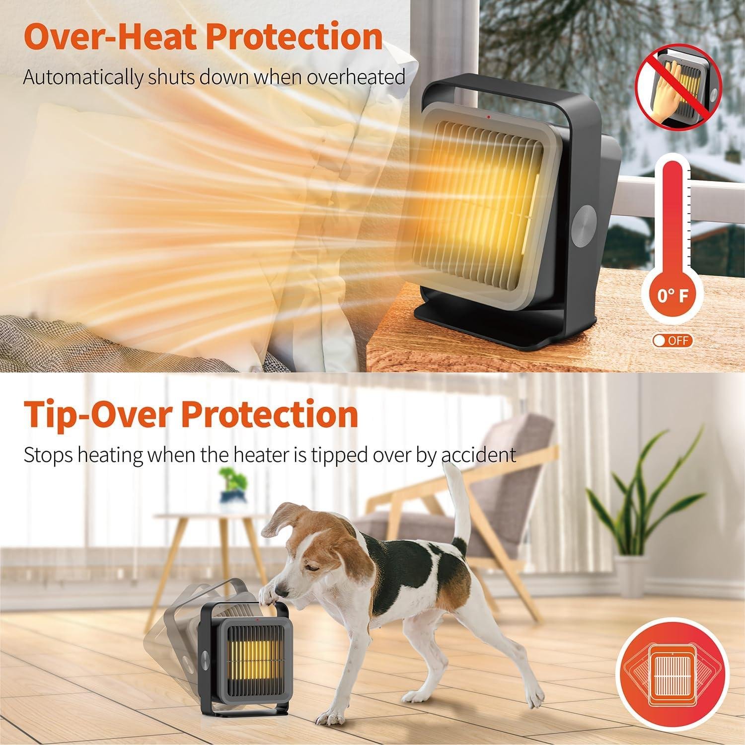 Stay Cozy Together: Our Portable Space Heater with Safety Features