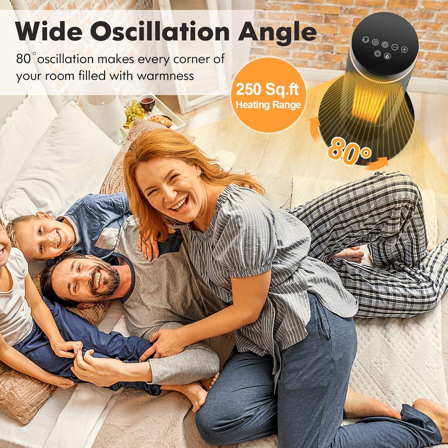 Stay Cozy with Our Tangkula 1500W Space heater: Fast Heat & 3D Flame!