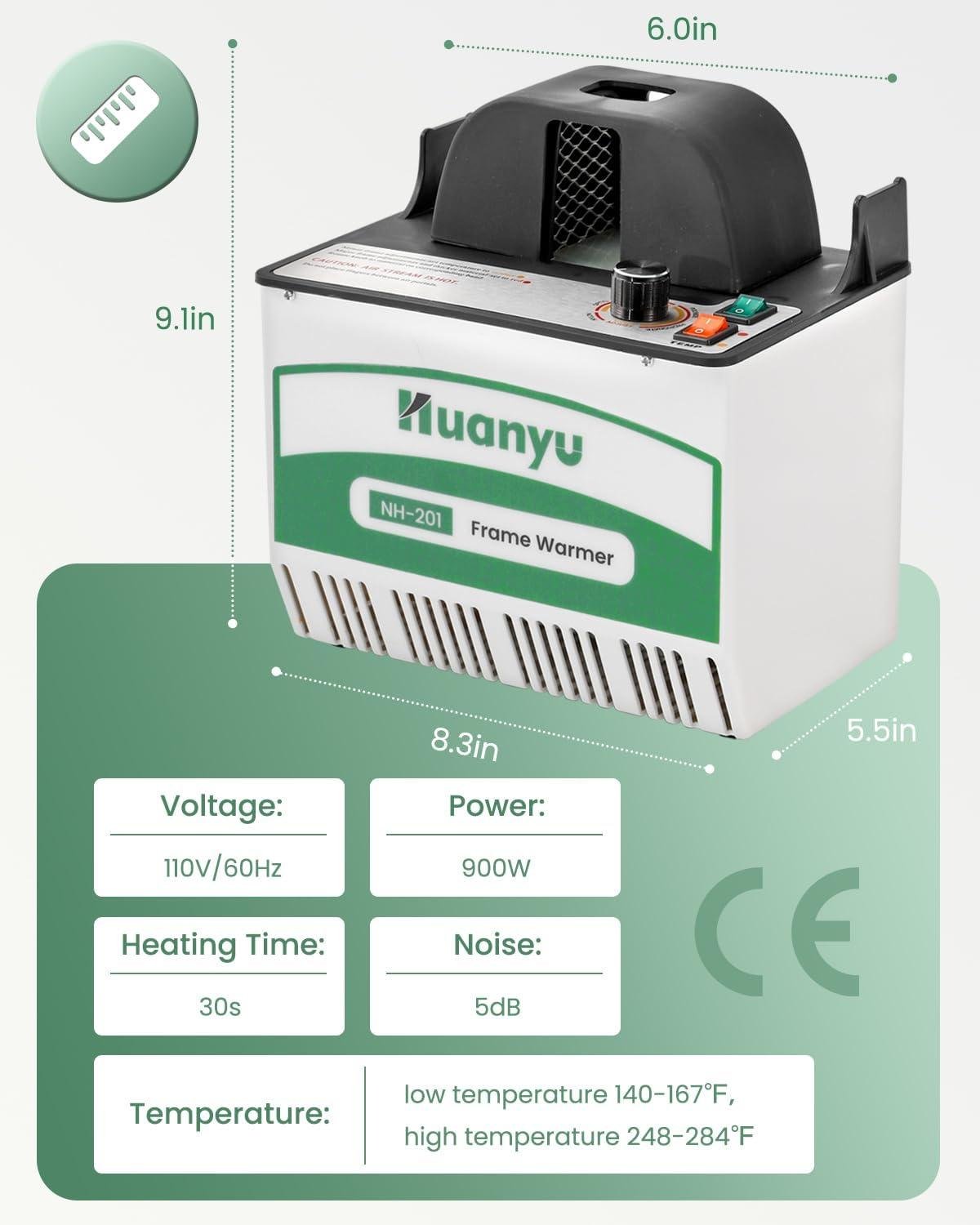 We Love our Huanyu Frame Warmer: Quick, Quiet, and Adjustable!
