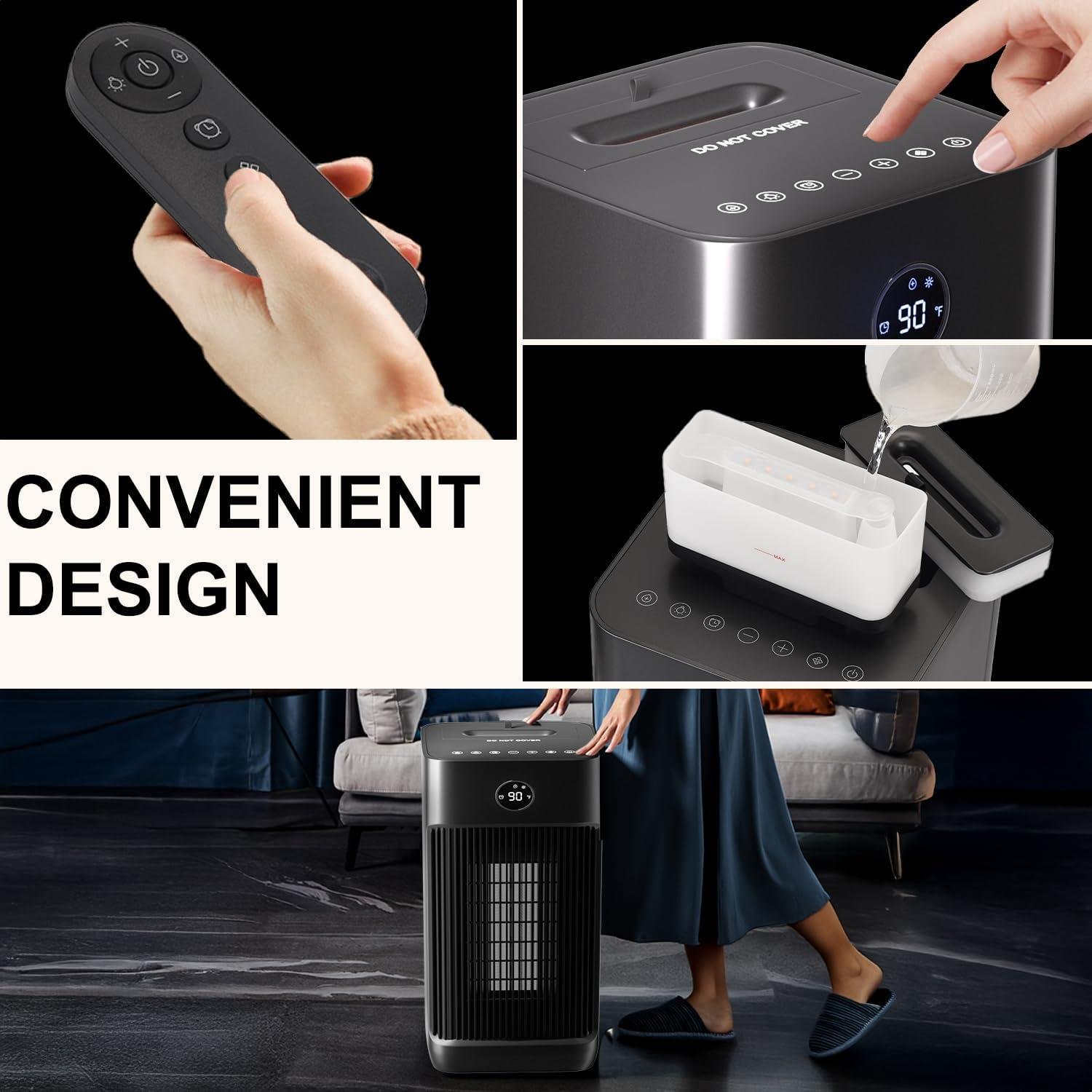 Stay Cozy & Comfortable: Our 1500W Space Heater with Humidifier!