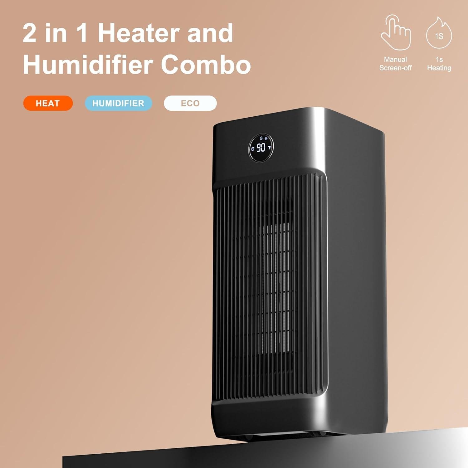Stay cozy & Comfortable: Our 1500W Space Heater with Humidifier!
