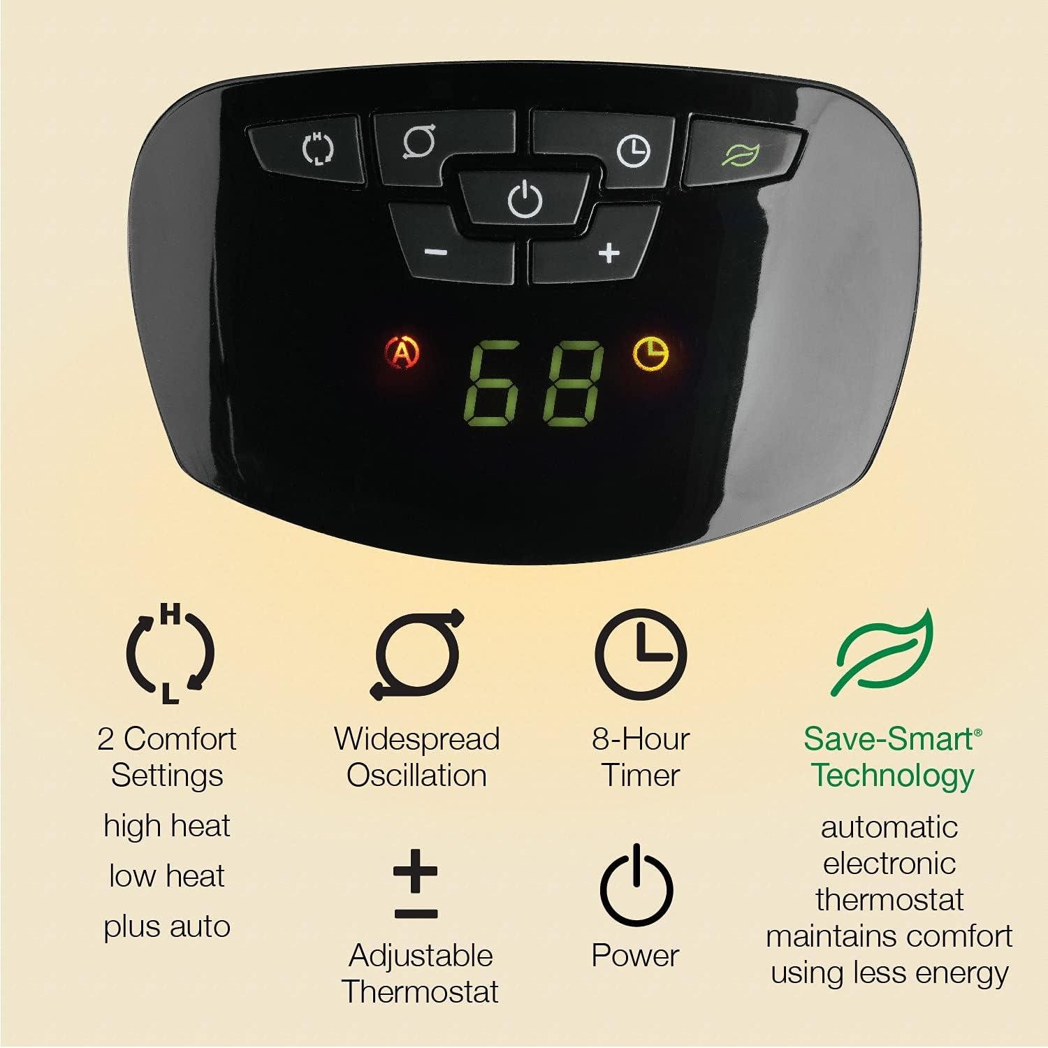 Stay Cozy Together: Our Lasko Ceramic Heater with Remote & Timer!