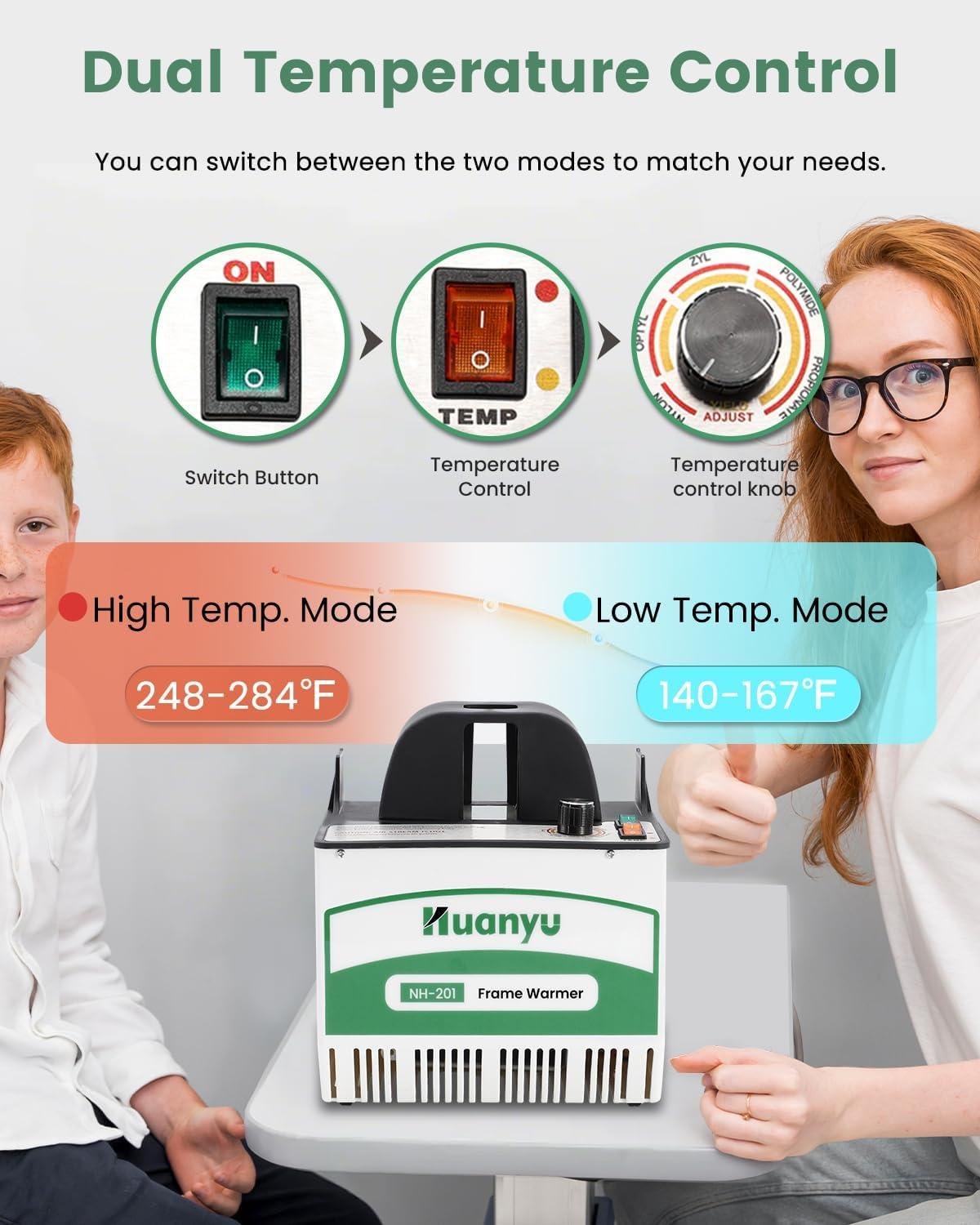 We Love Our Huanyu Frame Warmer: Quick,Quiet,and Adjustable!