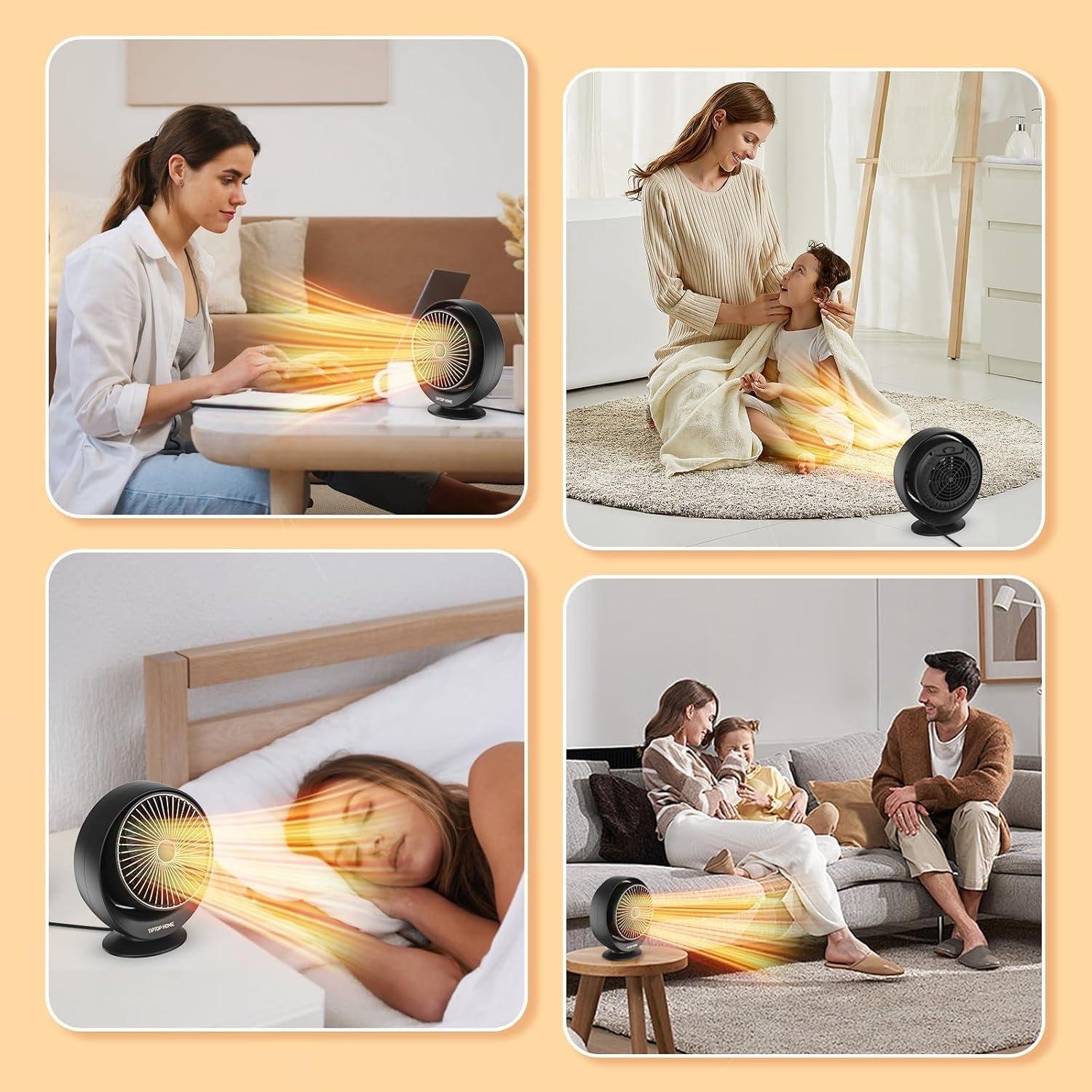 Stay Cozy With Our 800W Space Heater: Fast, Safe, Portable Warmth!