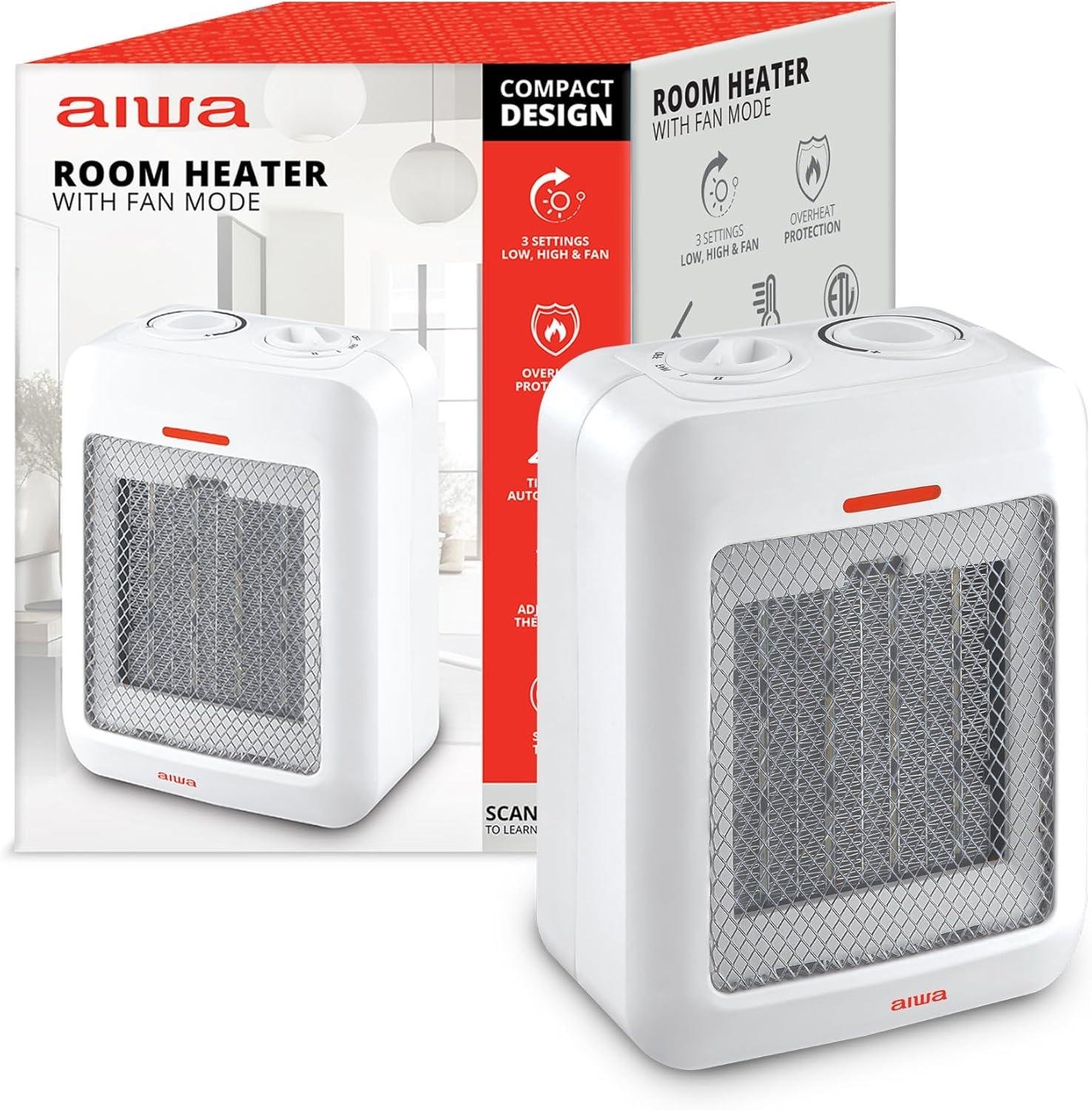 Stay Cozy Together: Our Aiwa Small Ceramic Heater with Safe Features